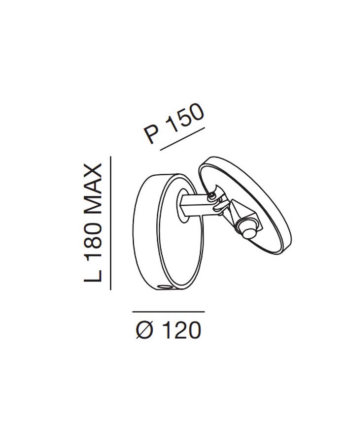 Applique bianco nero per comodino camera da letto luce da lettura